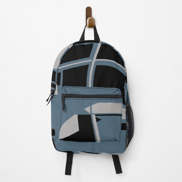 Item preview, Black Gray on Slate Blue Geometric Shapes designed and sold by ElasticPixels.