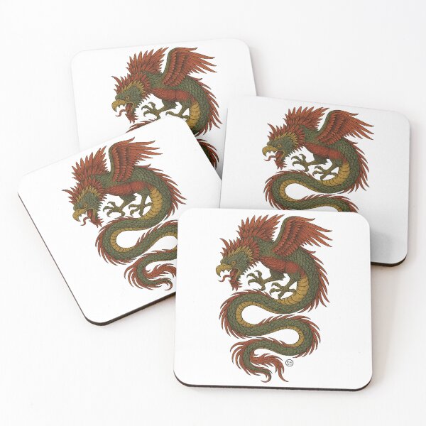 Item preview, Fearless Kukulkan Quetzalcoatl  - No Fear Vintage Japanese Yokai Style - Serpent God Aztec Mayan Mythology  designed and sold by Kabuji Store.