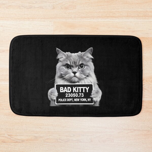 Item preview, Bad Kitty Mugshot Funny Cat Lover Police Parody For Pet Owners designed and sold by ViktoonShirts.