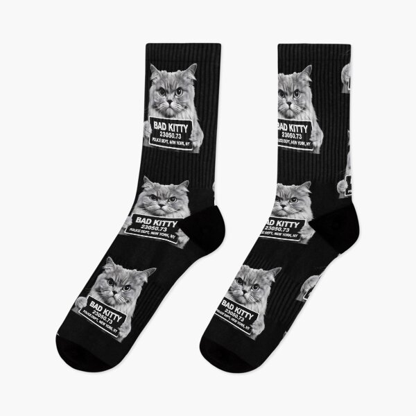 Item preview, Bad Kitty Mugshot Funny Cat Lover Police Parody For Pet Owners designed and sold by ViktoonShirts.