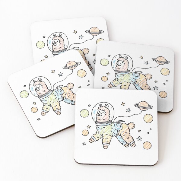 Item preview, Astronaut Llama in Space – Funny Cosmic Animal Illustration designed and sold by Broken Minimalister.