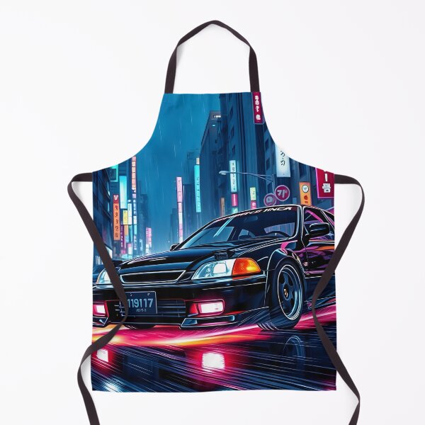 Item preview, Cyberpunk art, Honda Civic in Neo Tokyo from the front designed and sold by Salimgor Hangaround Music.