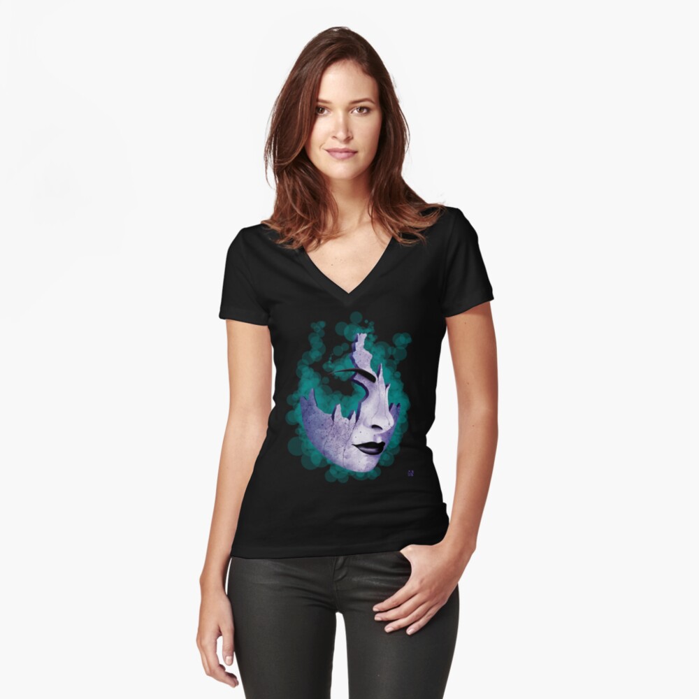Item preview, Fitted V-Neck T-Shirt designed and sold by TheRandomFactor.