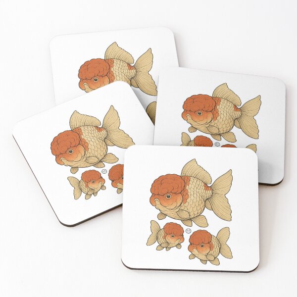 Item preview, Oranda Goldfish Family - Vintage Japanese Style Kingyo designed and sold by Kabuji Store.