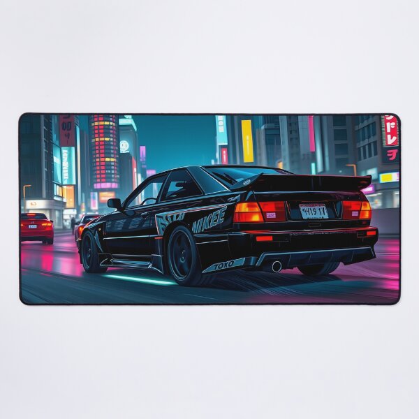 Item preview, Cyberpunk art, Audi Quattro in Neo Tokyo designed and sold by Salimgor Hangaround Music.