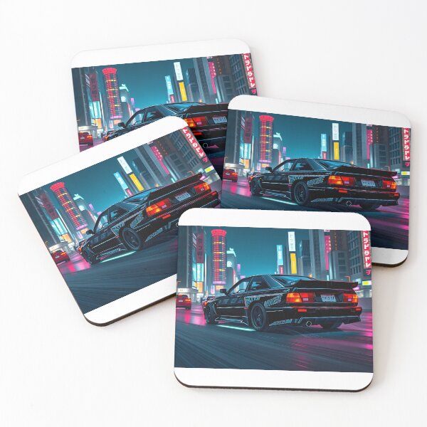Item preview, Cyberpunk art, Audi Quattro in Neo Tokyo designed and sold by Salimgor Hangaround Music.