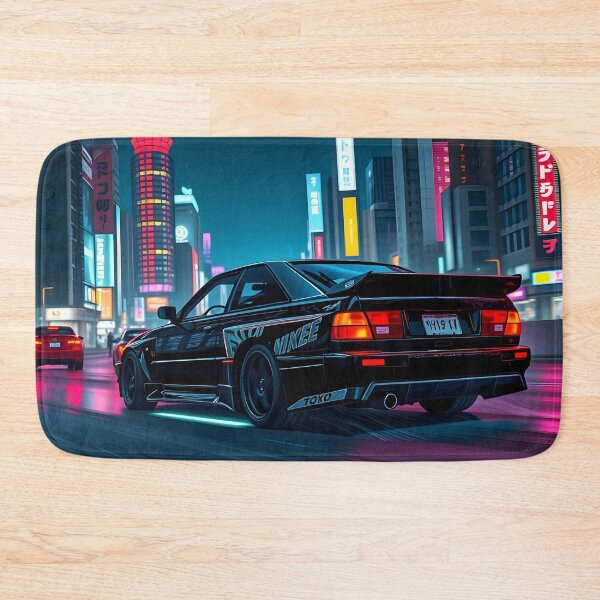 Item preview, Cyberpunk art, Audi Quattro in Neo Tokyo designed and sold by Salimgor Hangaround Music.