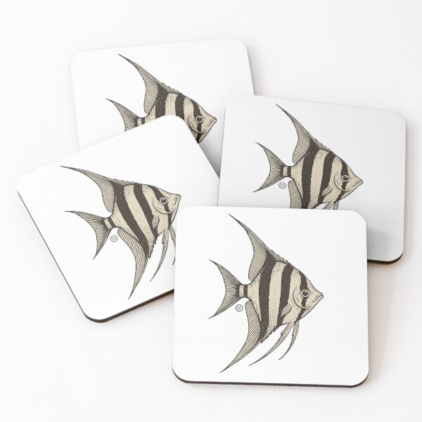 Item preview, Escalar Altum Fish - Vintage Japanese Style designed and sold by Kabuji Store.