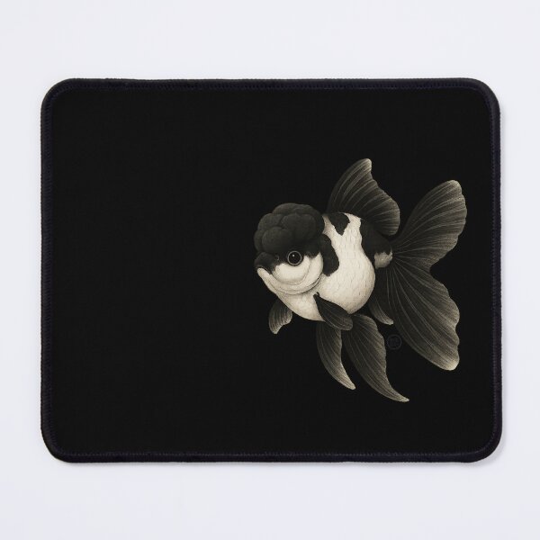 Item preview, Panda Goldfish - Black Oranda Goldfish - Vintage Japanese Style Kingyo designed and sold by Kabuji Store.