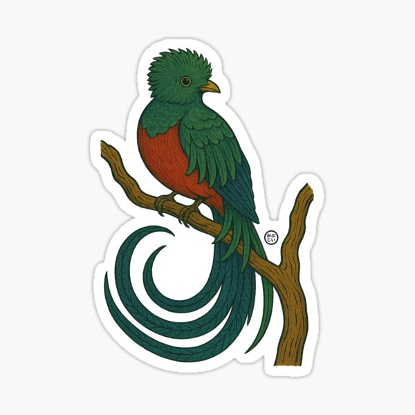 Vista previa del artículo con la obra «Quetzal - Quetzal estilo japonés vintage», diseñado y vendido por Kabuji Store.