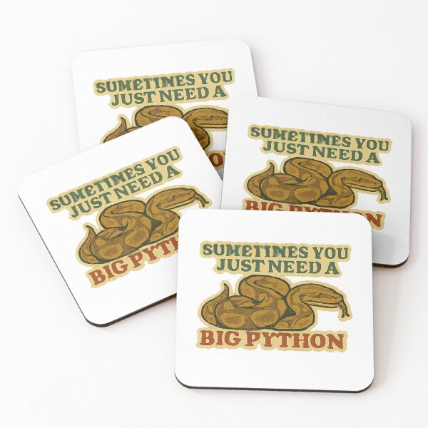 Item preview, Sometimes You Need a Big Python – Funny Retro Snake Illustration designed and sold by mikoscha.
