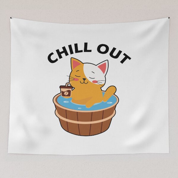 Item preview, Purrfect Chill Vibes Cat  designed and sold by Tulip Creators by This Definition.