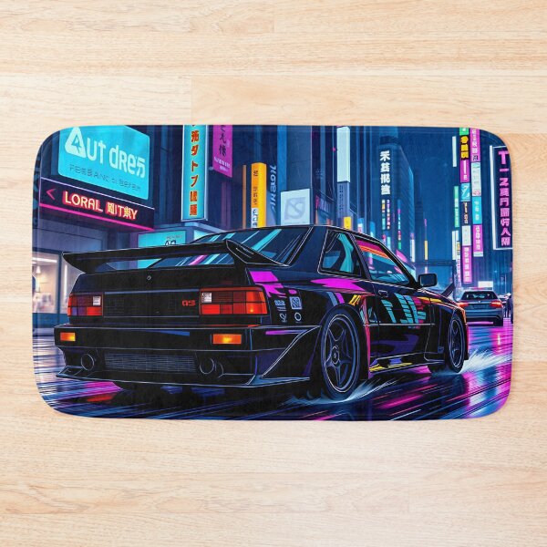 Item preview, Cyberpunk art, futuristic Audi Quattro in Neo Tokyo designed and sold by Salimgor Hangaround Music.