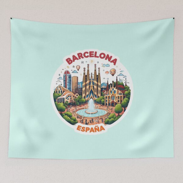 Item preview, Barcelona Landmarks and Fountain designed and sold by Aise06.