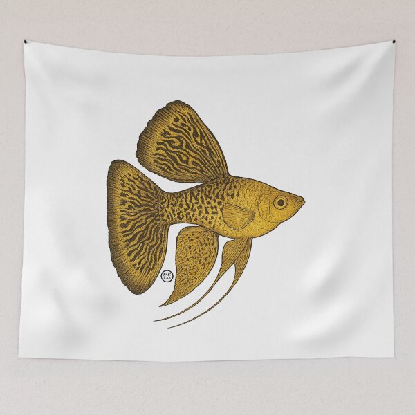 Item preview, Guppy Fish - Yellow Cobra Guppy Fish Japanese Style designed and sold by Kabuji Store.