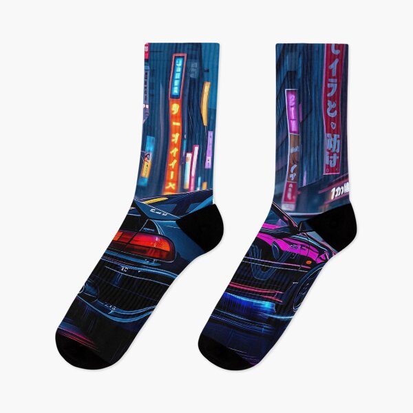 Item preview, Cyberpunk art, Honda Civic in Neo Tokyo V2 designed and sold by Salimgor Hangaround Music.