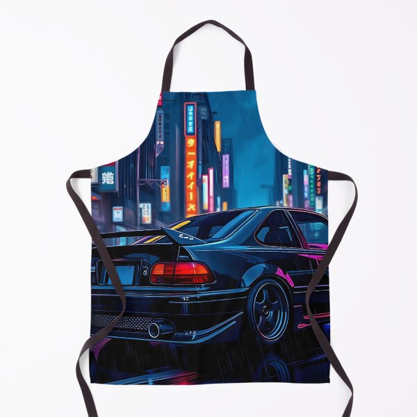 Item preview, Cyberpunk art, Honda Civic in Neo Tokyo V2 designed and sold by Salimgor Hangaround Music.