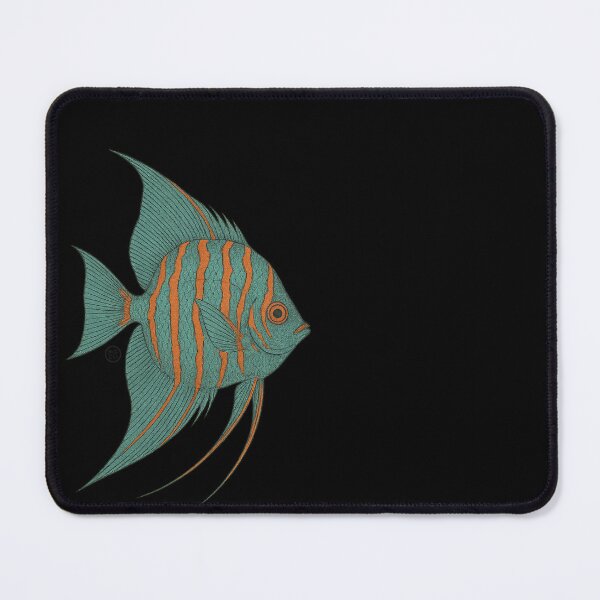 Item preview, Angelfish - Vintage Japanese Style - Green Angel Fish designed and sold by Kabuji Store.
