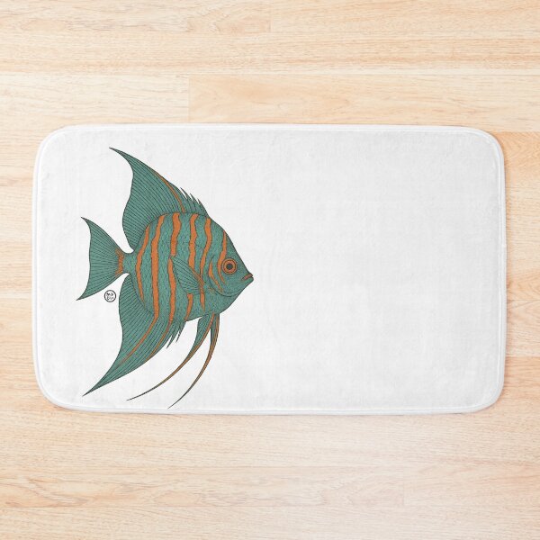 Item preview, Angelfish - Vintage Japanese Style - Green Angel Fish designed and sold by Kabuji Store.