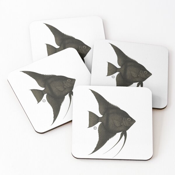 Item preview, Black Angelfish - Vintage Japanese Style - Angel Fish designed and sold by Kabuji Store.