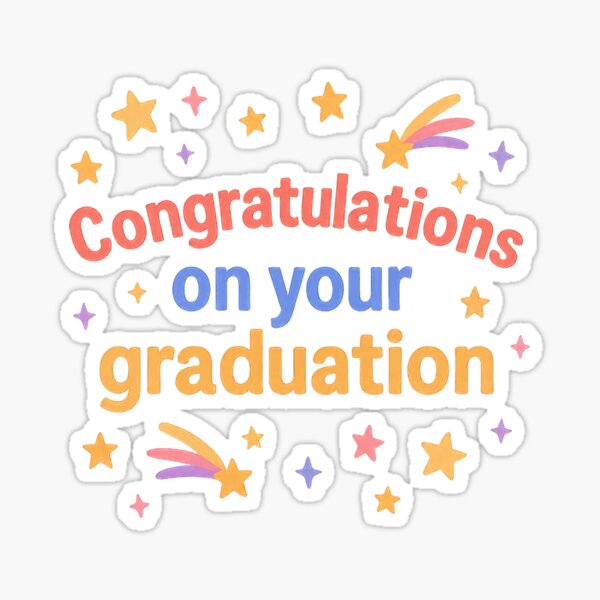Item preview, Colorful graduation congratulations message designed and sold by DadGenX.