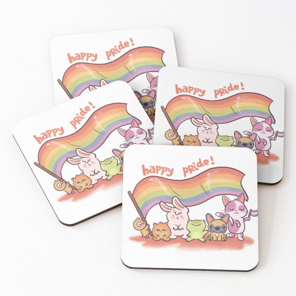 Item preview, Happy pride month cute cartoon animals pencil style art designed and sold by MariaPencilArt.