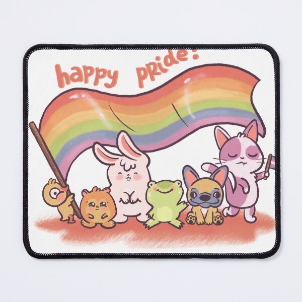 Item preview, Happy pride month cute cartoon animals pencil style art designed and sold by MariaPencilArt.