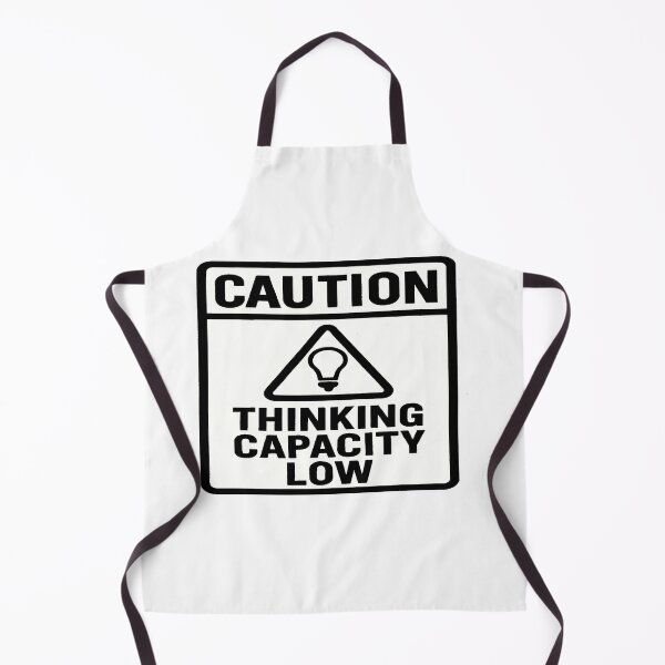 Item preview, CAUTION Thinking Capacity Low - Warning Sign designed and sold by Owcomm.