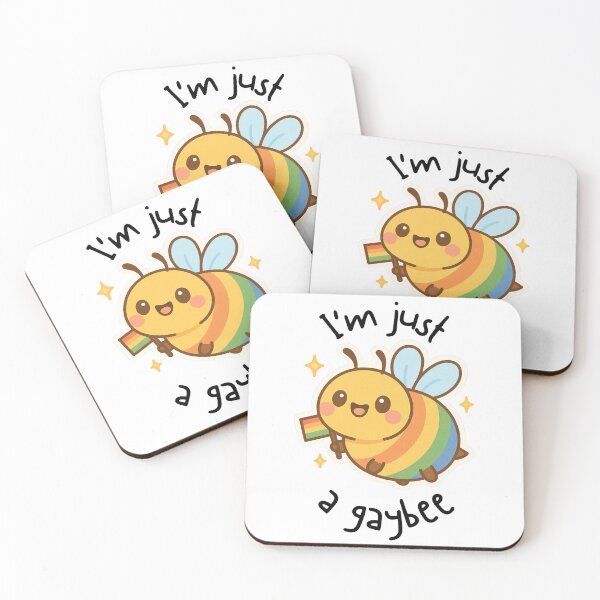 Item preview, Just a Silly Gaybee – Cute Rainbow Bee Pride Sticker designed and sold by Mo & Ko Design.