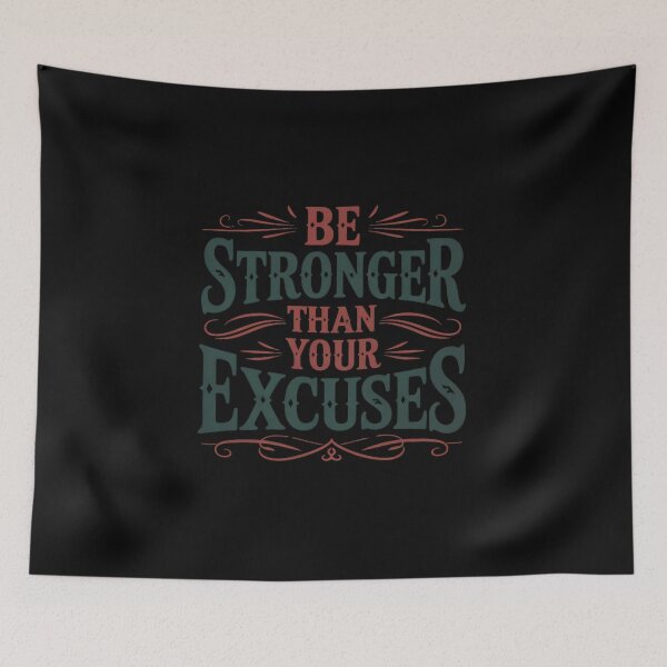Item preview, Inspirational and motivational quote :Be Stronger Than Your Excuses Fitted designed and sold by Almasrigroup.