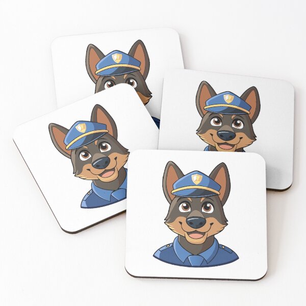 Artikelvorschau, Cartoon-Polizeihund in Uniform. entworfen und verkauft von GregorySmithRed.