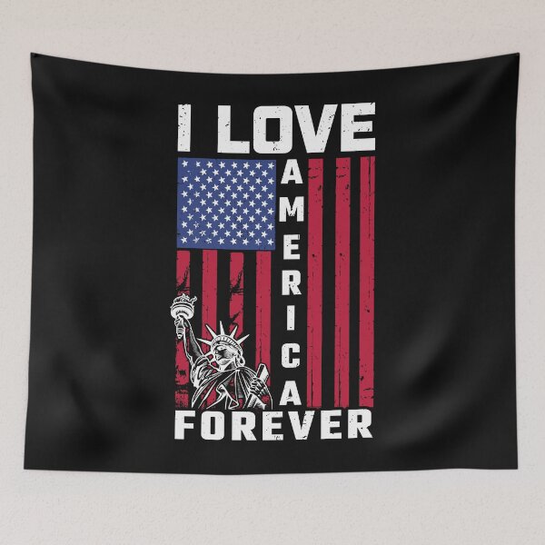 Item preview, I Love America Forever T-Shirt – Patriotic USA Pride Shirt – 4th of July Independence Day designed and sold by Tmino-design.