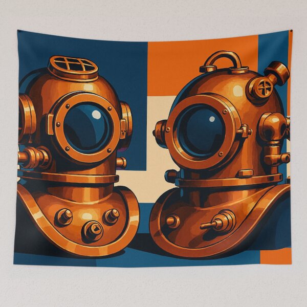 Item preview, Historical diving helmets in art designed and sold by Sigtrix.
