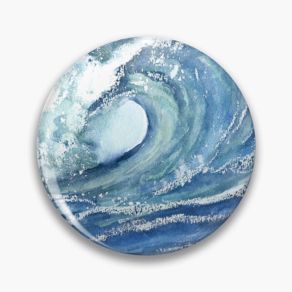 Item preview, wave watercolor designed and sold by DariaCeppelli.