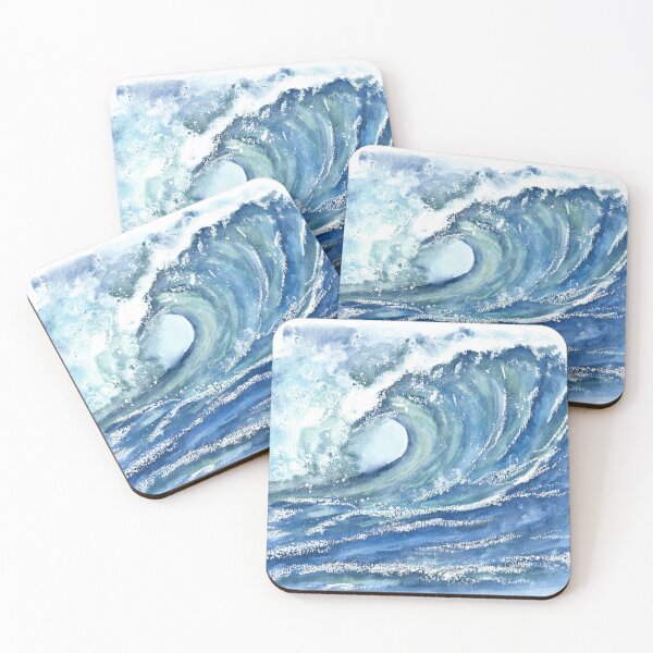Item preview, wave watercolor designed and sold by DariaCeppelli.