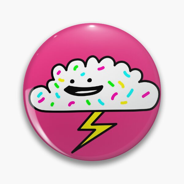 Item preview, Mr Sprinkles Kawaii cute cloud lightning bolt designed and sold by Porky Roebuck.