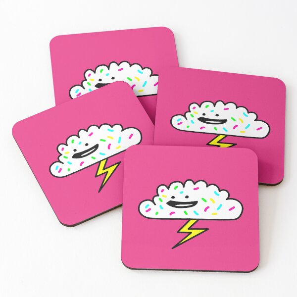 Item preview, Mr Sprinkles Kawaii cute cloud lightning bolt designed and sold by Porky Roebuck.