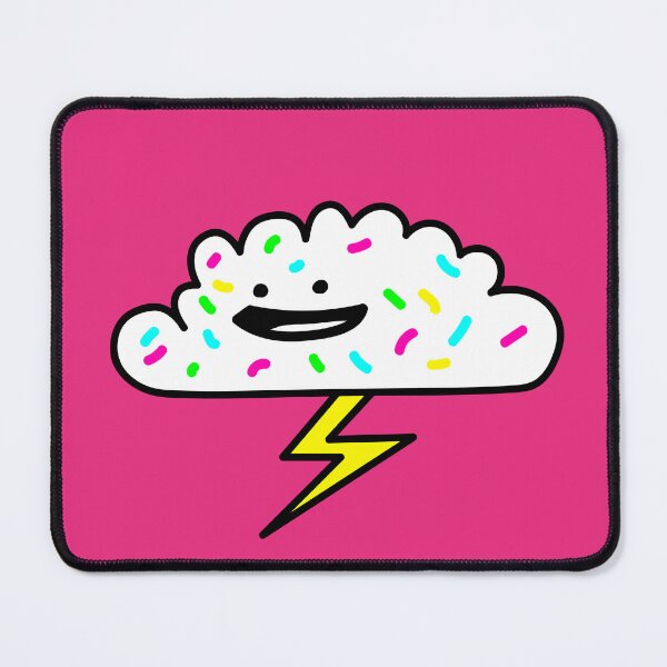 Item preview, Mr Sprinkles Kawaii cute cloud lightning bolt designed and sold by Porky Roebuck.