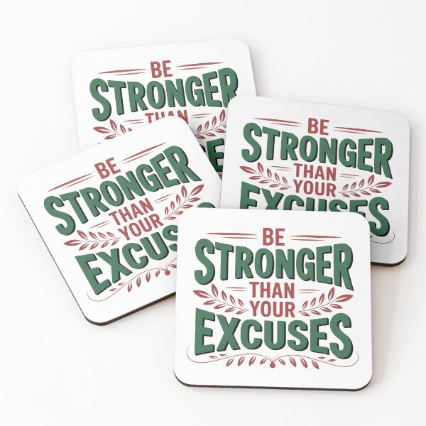 Item preview, Inspirational and motivational quote :Be Stronger Than Your Excuses Fitted designed and sold by Almasrigroup.