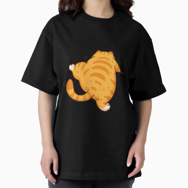 Aperçu de l'œuvre Chat grimpeur potelé – Vue arrière amusante créée et vendue par Printsory.