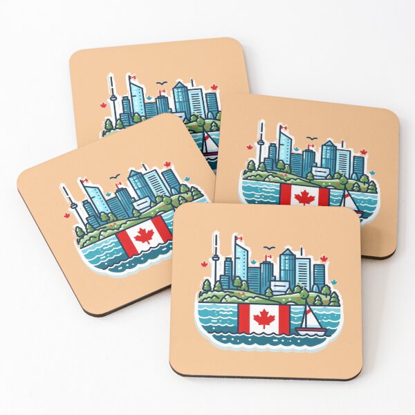 Item preview,  Bay & Front Canada Minimalist Watercolor Cityscape Sticker,  designed and sold by PaintMeWorld.