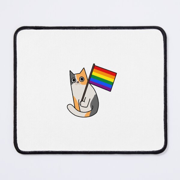 Item preview, LGBTQ Pride Flag Calico Cat Sticker designed and sold by PosteriaArchive.