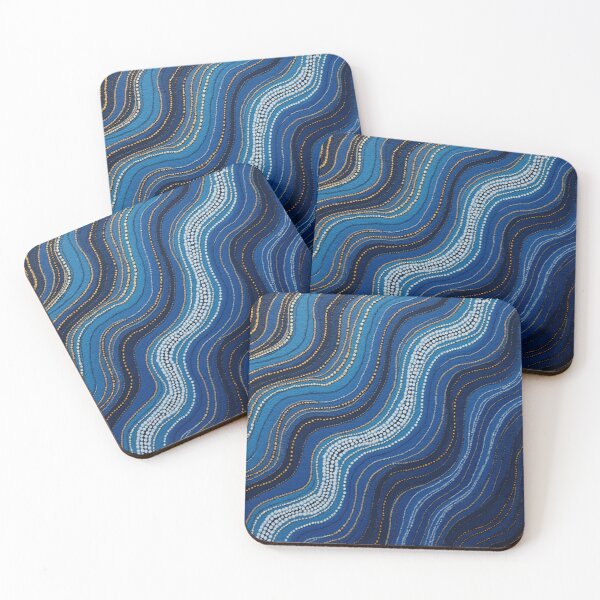 Item preview, Arte de puntos de inspiración aborigen: con las olas del océano designed and sold by GrinGalore.