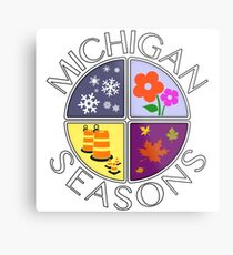 Michigan Seasons, full-color version Metal Print
