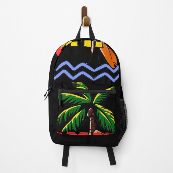 Item preview, Summer Beach Vibes – Palm Tree & Surfboard Graphic Art designed and sold by ArtiQreate.
