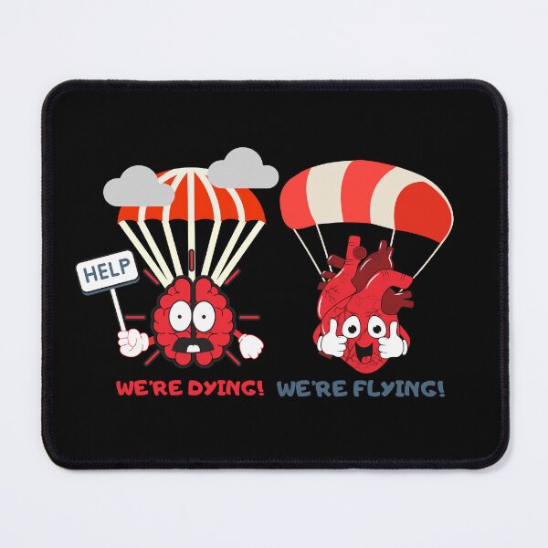 Item preview, Heart vs Brain – Follow Your Heart Skydiving Design. designed and sold by JAGA-ALIME.