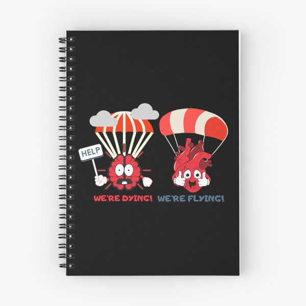 Item preview, Heart vs Brain – Follow Your Heart Skydiving Design. designed and sold by JAGA-ALIME.