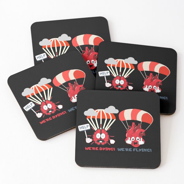 Item preview, Heart vs Brain – Follow Your Heart Skydiving Design. designed and sold by JAGA-ALIME.