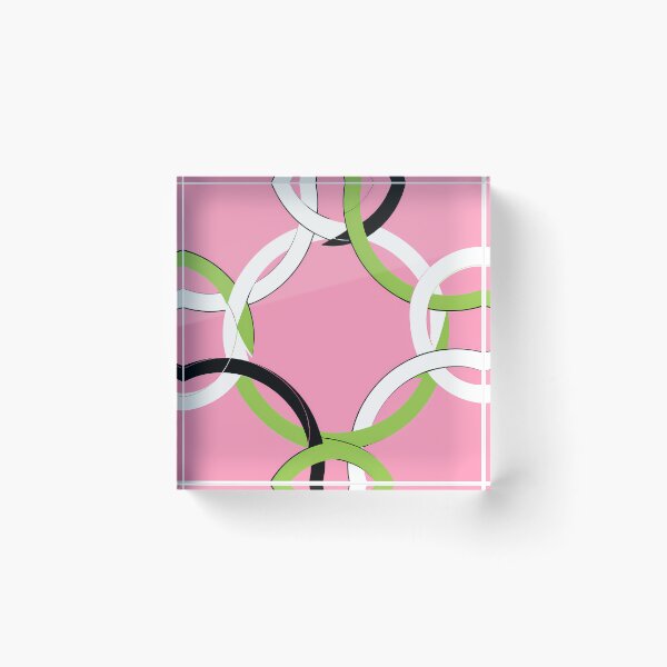 Item preview, Interwoven Rings on Pink Background designed and sold by ART ATTACK ZONE.