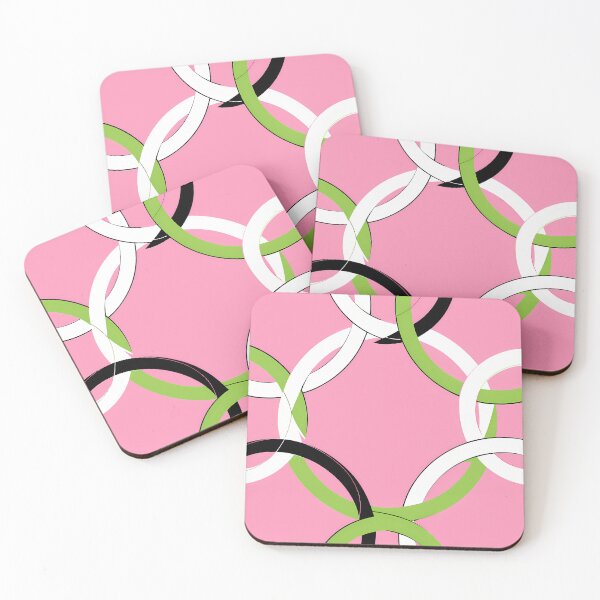 Item preview, Interwoven Rings on Pink Background designed and sold by ART ATTACK ZONE.